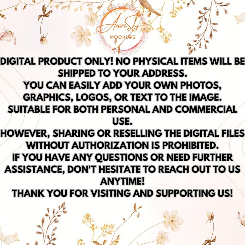Op de afbeelding: Digitaal product alleen! Er worden geen fysieke artikelen naar uw adres verzonden. U kunt eenvoudig uw eigen foto's, afbeeldingen, logo's of tekst aan de afbeelding toevoegen. Geschikt voor zowel persoonlijk als commercieel gebruik. Het delen of doorverkopen van de digitale bestanden zonder toestemming is echter verboden. Als u vragen heeft of verdere hulp nodig heeft, aarzel dan niet om contact met ons op te nemen wanneer u maar wilt! Bedankt voor uw bezoek en uw steun!