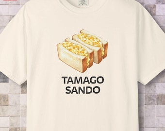 Tamago Sando T-Shirt with Cute Japanese Egg Sandwich Graphic | Cozy Comfort Colors Tee, Soft Foodie Gift for Japan Lovers