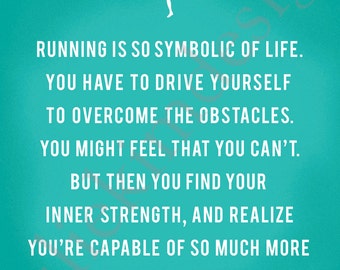 PRINTABLE Running Strong Female PDF 8x10