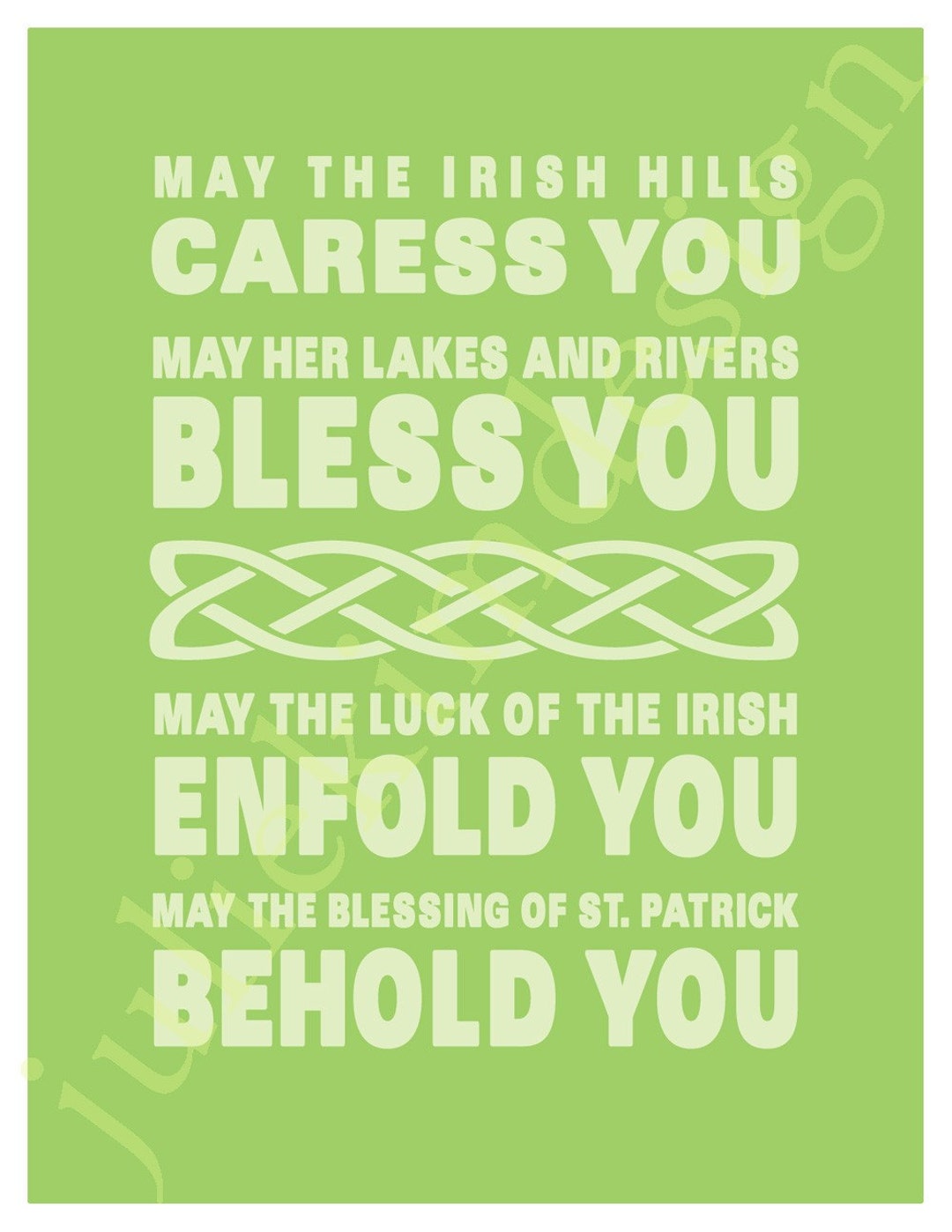 PRINTABLE Irish Blessing PDF 8 X 10 - Etsy