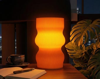 Modern Table Lamp | Cozy Bedside Lamp Office & Bedroom | Aesthetic Home Decor | Gift for New Home or Housewarming
