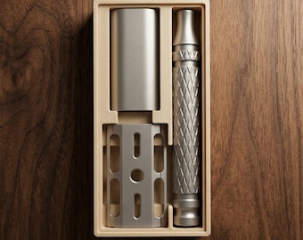 Edwin Jagger 3ONE6 Razor Travel Case | 3D Printed Safety Razor Storage Box | Minimalist Shaving Accessory for Men