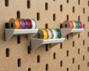 Bobbin Holder for IKEA SKADIS or UPPSPEL Pegboard | 3D Printed Sewing Organizer