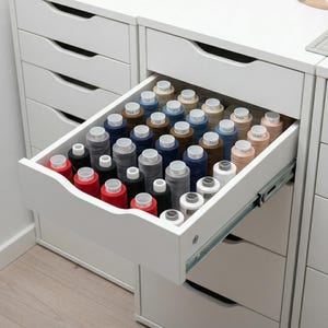 IKEA Alex Drawer Overlock Thread Organizer | Sewing Room Organization | Serger Spool Holder Insert | Gift for Sewist