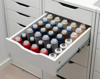 IKEA Alex Drawer Overlock Thread Organizer | Sewing Room Organization | Serger Spool Holder Insert | Gift for Sewist