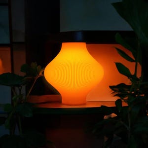 Modern Table Lamp, Cozy Bedside Lamp, Mushroom Lamp for Office & Bedroom, Aesthetic Home Decor, Gift for New Home or Girlfriend