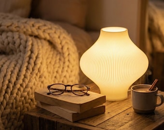 Modern Table Lamp, Mushroom Bedside Lamp, Desk Lamp for Office & Bedroom, Aesthetic Home Decor, Housewarming Gift for New Homeowners