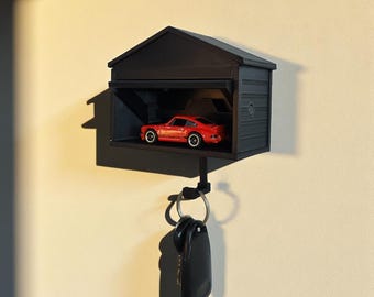 Customizable Hot Wheels Car Key Holder: Wall Mounted Toy Car Garage