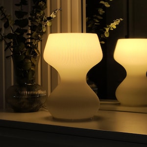 Minimalist Table Lamp, Modern Bedside Lighting, Mood Night Lamp, Aesthetic Home Decor, Anniversary Gift for Girlfriend