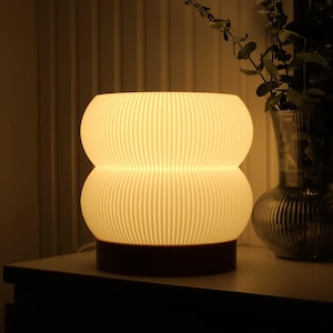 Modern Table Lamp, Aesthetic Bedside Lamp, Decorative Lamp, Mushroom Lamp for Bedroom, Living Room, Entryway, Gift for New Home or Office