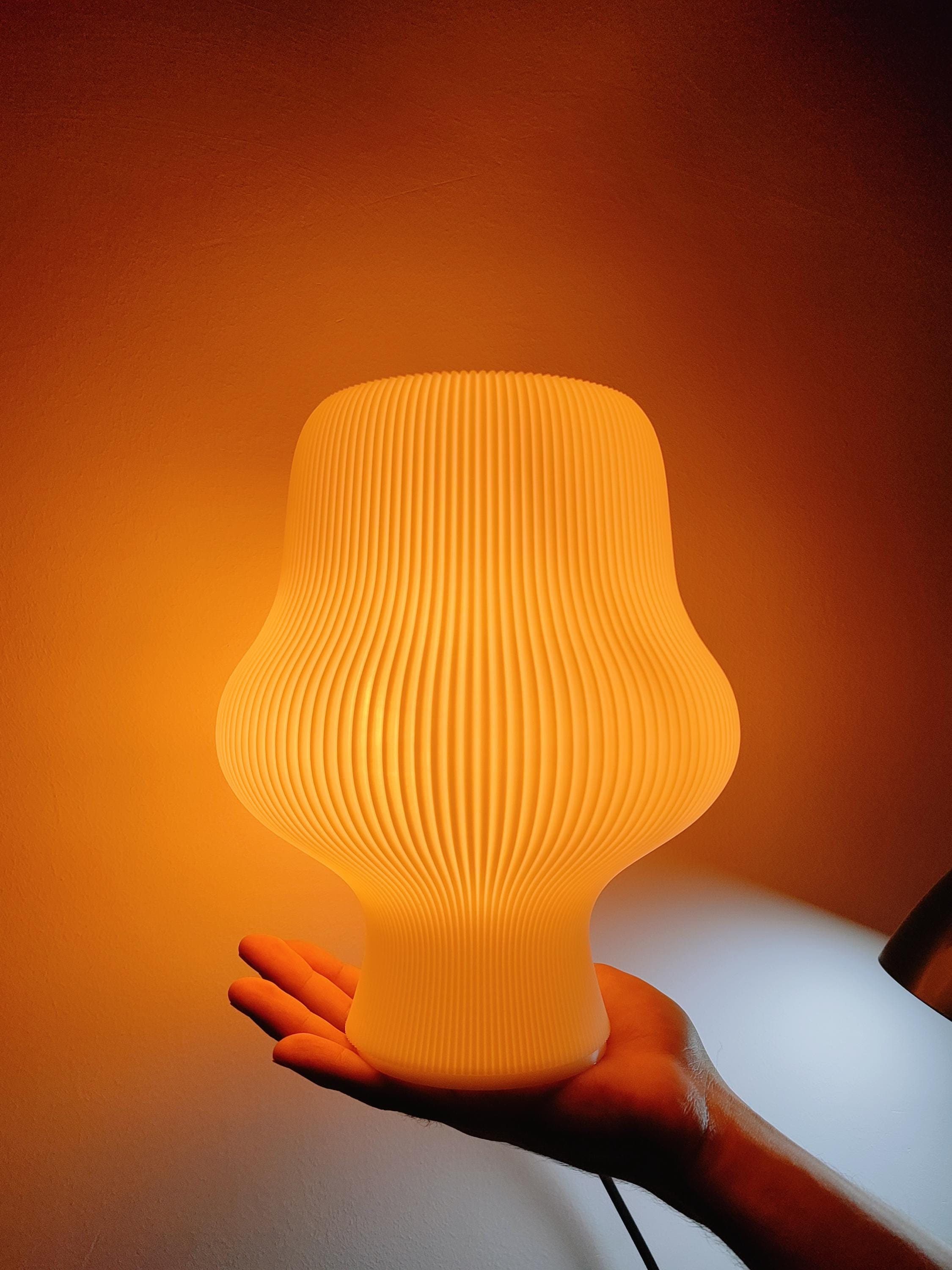 Minimalist Table Lamp, Mushroom Bedside Lamp, Dimmable Desk Lamp, Aesthetic Home Lighting, Nightstand Lampshade, Reading Lighting