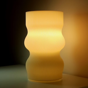 Wavy Table Lamp, Unique Designer Lamp, Modern Bedside Lamp for Bedroom Living Room, Gift for Girlfriend / Boyfriend