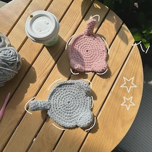 Crochet Cat Coaster Pattern: Beginner-Friendly Cup Decor (PDF Instant Download)
