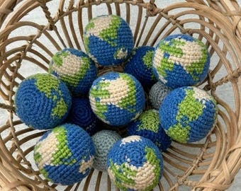 Planet Earth Hacky Sack crochet pattern, Hacky Sack Pattern, Earth Pattern