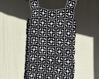 Granny Square Crochet Dress Pattern: Easy Colorful Design (PDF Pattern)