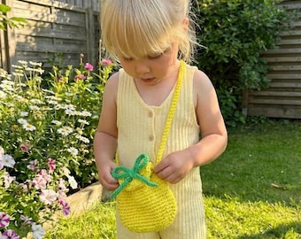 Lemon Crochet Bag Pattern: Little Sunshine Mini Crossbody Purse (PDF Pattern