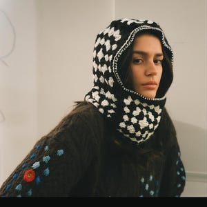 Crochet Granny Square Balaclava Pattern, basic crochet motif, Easy Crochet Granny Square Balaclava Pattern, Unisex Pattern PDF File
