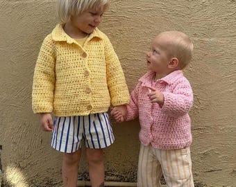 Toddler Crochet Jacket Pattern, Raglan Baby Cardigan, Easy Crochet Pattern PDF