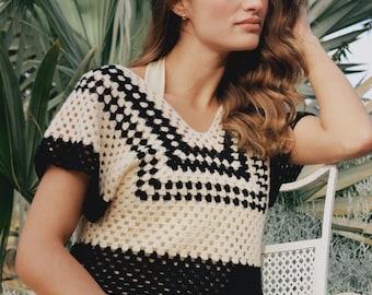 Patrón de top de verano a crochet: estilo bohemio para mujer (Descarga PDF)
