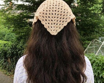 Easy Crochet Bandana Pattern: Beginner-Friendly Hair Scarf (PDF Pattern)