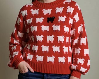 Patrón de tejido para suéter de oveja negra de la Princesa Diana (descarga digital)