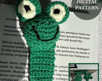 Frog Bookmark Crochet Pattern: Funny Amigurumi (PDF Pattern)