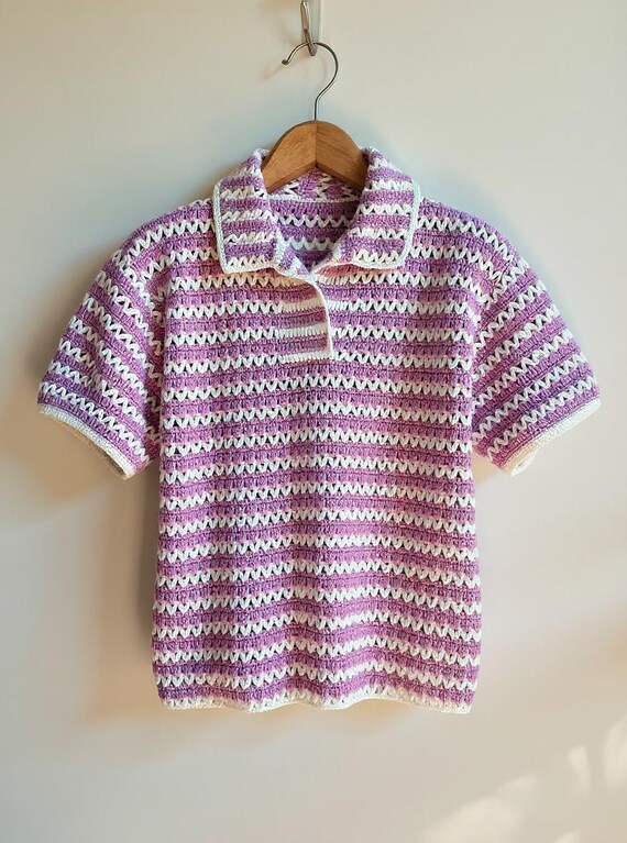 Crochet Polo Shirt Pattern: Cotton Summer Tee - Unisex (PDF Pattern)