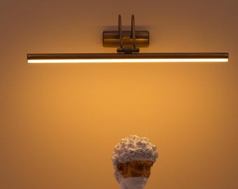 Antique Brass Picture Light, Adjustable Wall Sconce for Artwork