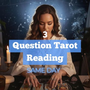 Same Day Tarot Reading | 3 Questions | In-Depth Psychic Guidance