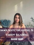 Soulmate drawing and tarot reading combines artistic representation with tarot insights, revealing traits and guidance for your connection