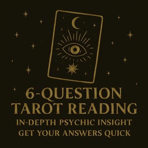 6-Fragen-Tarot-Lesung, am selben Tag, ausführliche psychische Einsicht, erhalten Sie schnell Ihre Antworten