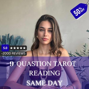 9-Question Tarot Reading, Same Hour, In-Depth Psychic Insight , Get Your Answers Quickl