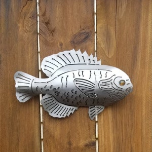 Bluegill Fish, Metal Wall Art, Panfish Cabin Decor