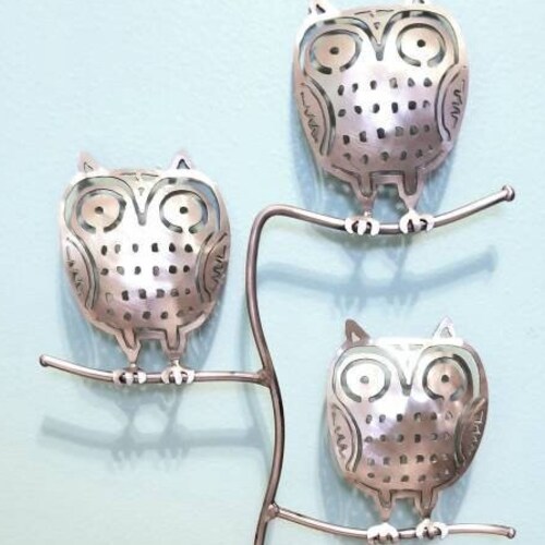 Owl Metal Garden Stake Sun and Moon Yard Art Whimsical Owl Etsy