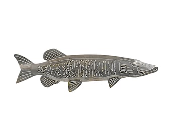 Muskie metal art wall hanging