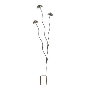 Metal Queen Anne&#39;s Lace Garden Stake: Steel Yard Art Sculpture