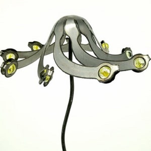 Kinetic Wind Balancing Ornament, Metal and Glass Marble Art,