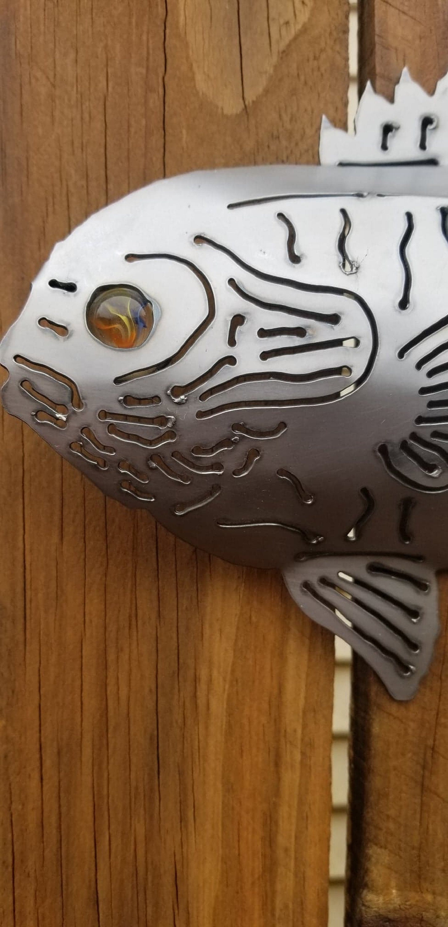 Bluegill Fish Metal Art Wall Hanging Etsy UK