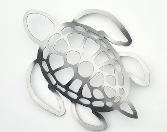 Sea turtle metal wall art