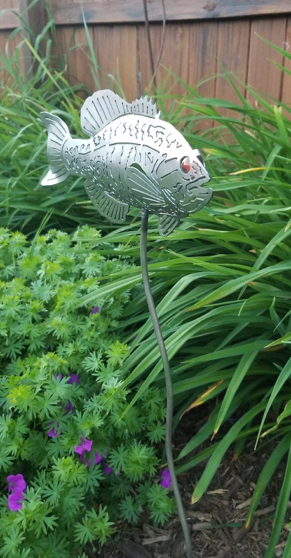 Smallmouth Bass, Metal Garden Stake,fisherman Gift,lake Fish Metal