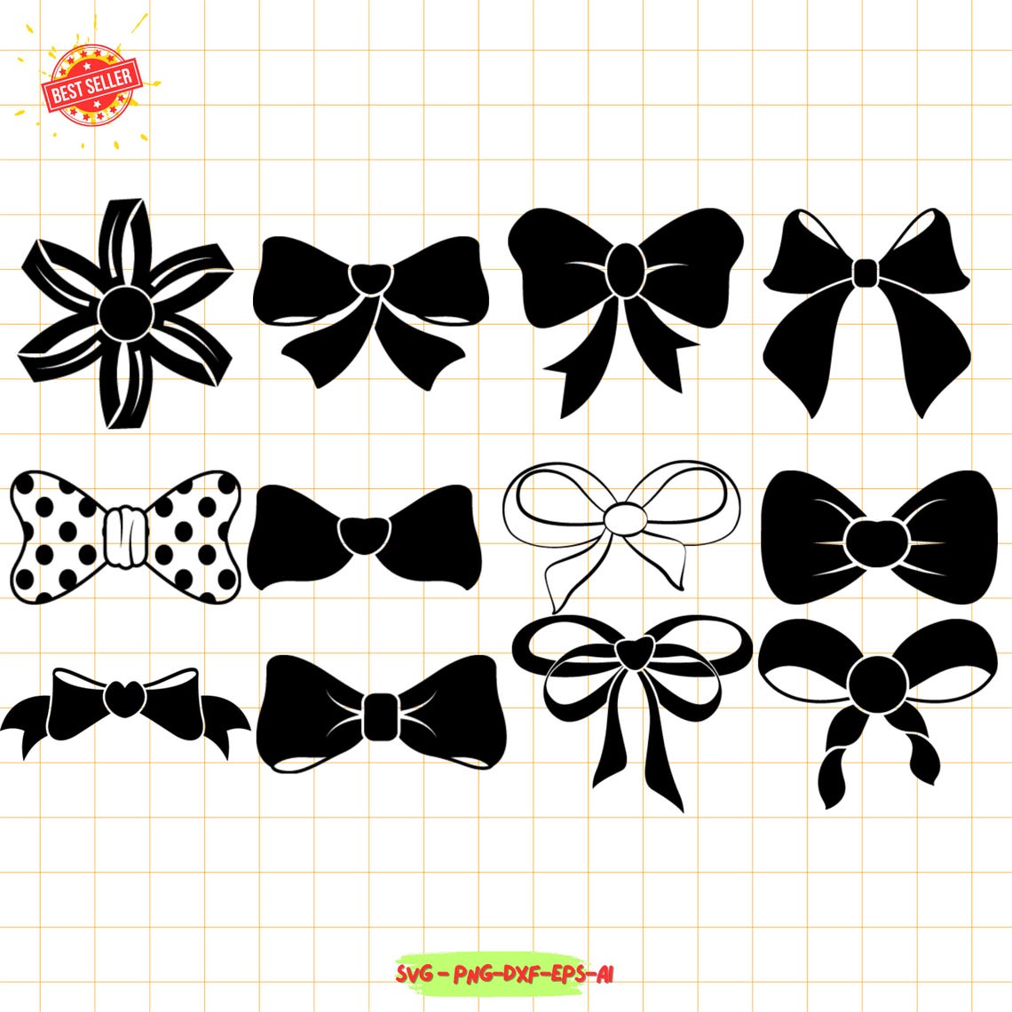 Bows SVG Bundle Ribbon SVG Bundle Bow Svg Hair Bow Svg Bow Tie SVG