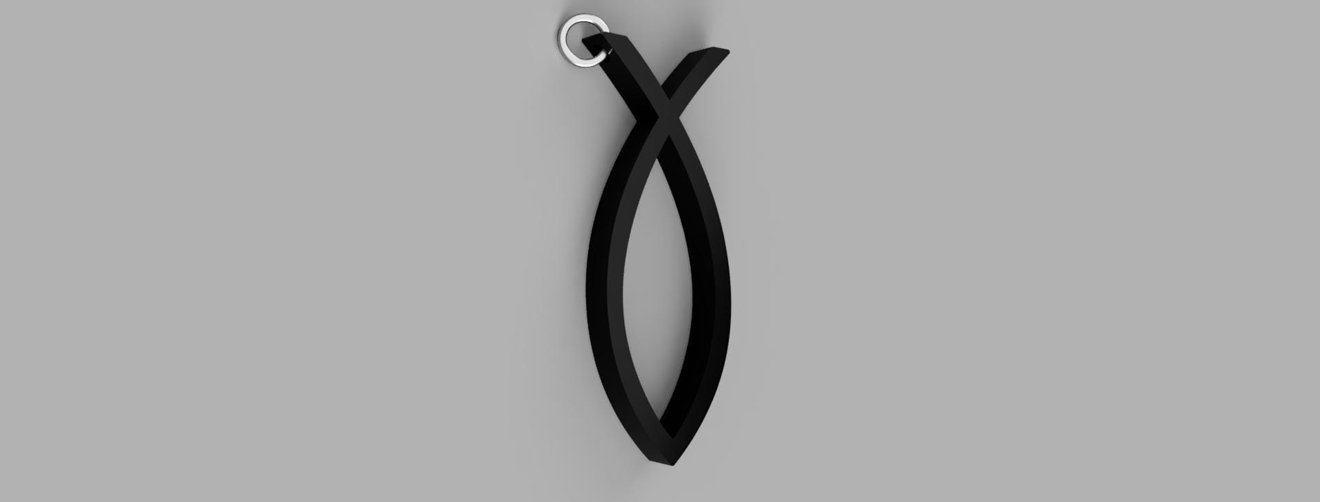 Fish Symbol Keychain 3D Printable STL File | Ichthys Symbol | Digital ...