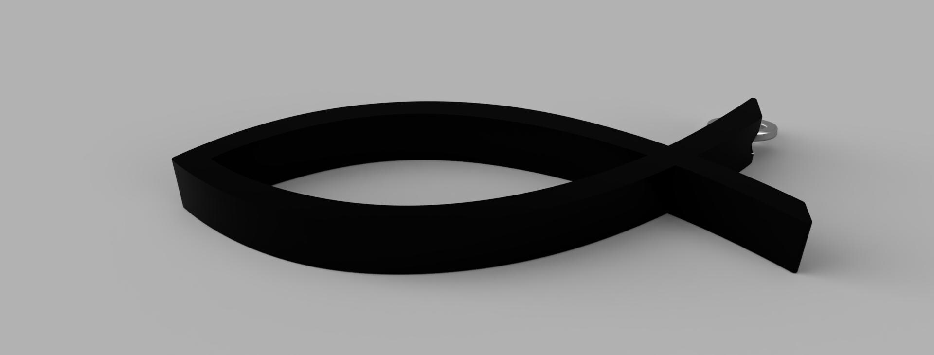 Fish Symbol Keychain 3D Printable STL File | Ichthys Symbol | Digital ...