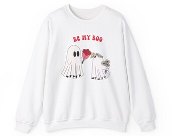 Sweat Be My Boo, sweat-shirt fantôme Saint-Valentin, sweat à capuche pour couple mignon, cadeau Saint-Valentin pour petite amie, fantôme mignon