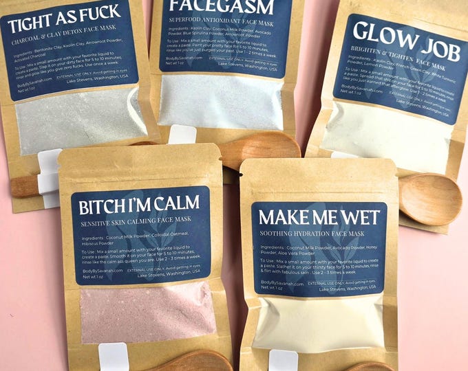 Natural Clay Face Mask For Glowing Skin Mask Superfood Facial Mask Hydrating Mask for Dry Skin Spa Gift Set for Her Skincare Gift Idea Mom