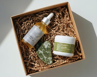 Organic Skincare Set for Her Natural Cleanser Face Oil Set Self Care Package For Mom Home Spa Sets Best Gift for Her