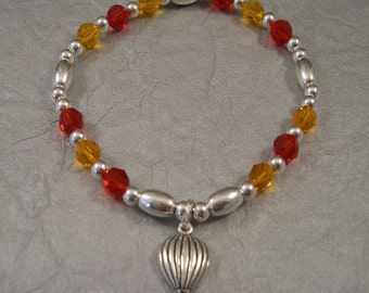 Children's Miracle Network Awareness Bracelet - Swarovski Austrian Crystals and Sterling Silver Beads