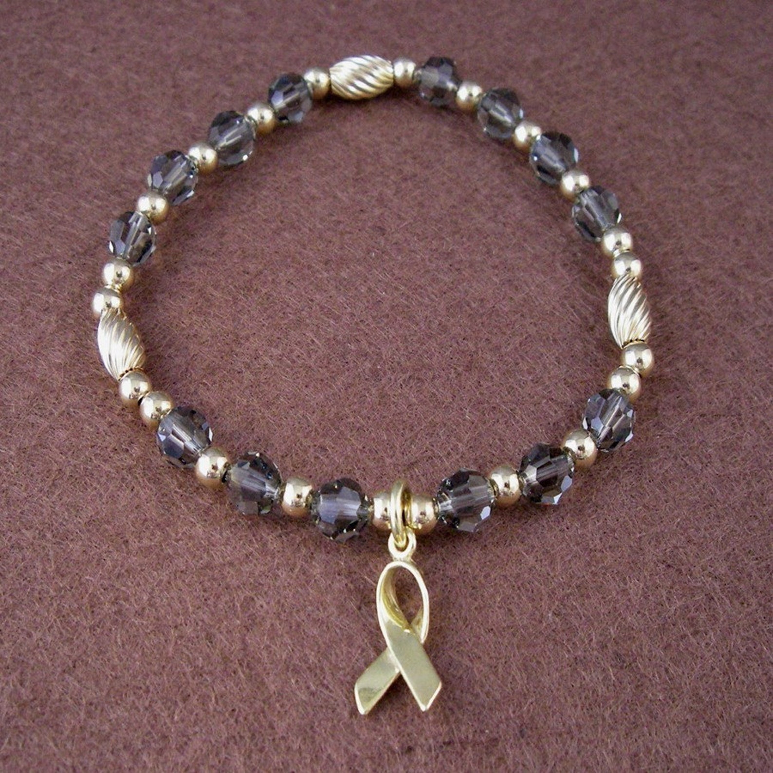 Brain Cancer Awareness Bracelet Swarovski Austrian