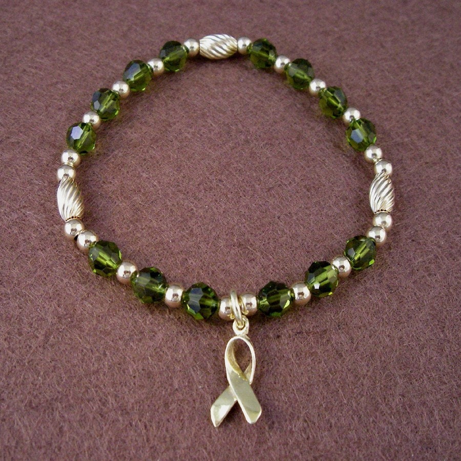 Kidney Cancer Awareness Bracelet Austrian Crystals and