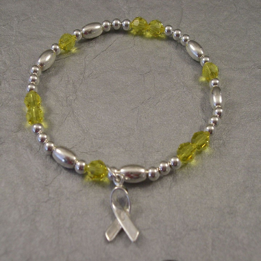 Testicular Cancer Awareness Bracelet Swarovski Austrian Crystals and